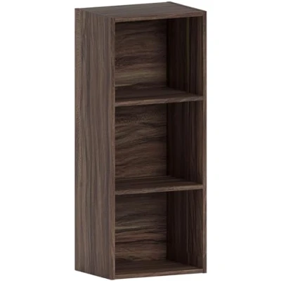 Obrázek Vida Designs Oxford Bücherregal mit 3 Ebenen, würfelförmig, Walnuss, Holz Regaleinheit für Büro, Wohnzimmermöbel