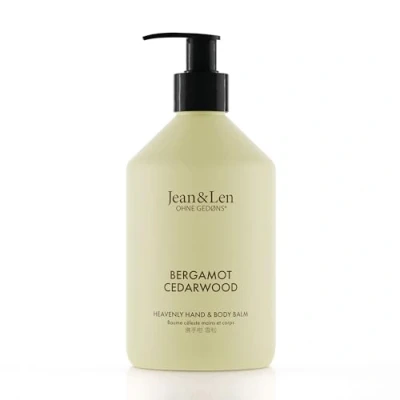 Obrázek Jean &amp; Len Heavenly Balm na ruce Body Bergamot Cedarwood pro vonný zážitek z péče, s bio arganovým olejem a bambuckým máslem, vysoce kvalitní láhev, bez parabenů silikonů, 500 ml