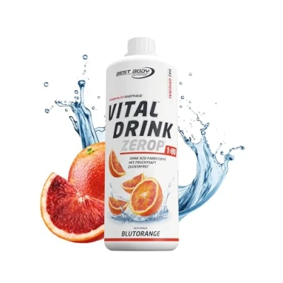 Obrázek Best Body Nutrition Vital Drink ZEROP® krevní pomeranč, originální nápojový koncentrát sirup bez cukru, 1:80 vydává 80 litrů hotového nápoje, 1 l (balení ks)