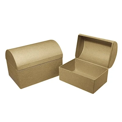 Obrázek Rayher HOBBY Pappmaché Box, 18 x 12 12,5 cm, truhla z papírmaše s víkem, certifikováno dle FSC, pokladem pro vytváření a dekoraci, 71752000