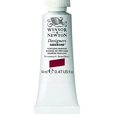 Obrázek Winsor &amp; Newton 605507 Designer kvaš perylenový kaštan, tuba 14 ml matné krycí barvy kvaše, ideální pro kvašové obrazy, brilantní, světlostálé s velkou silou