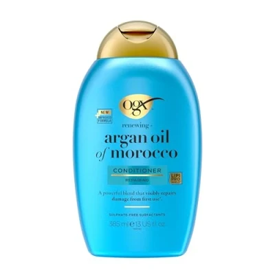 Obrázek OGX Renewing + Argan Oil of Morocco Conditioner (385 ml), regenerační kondicionér s marockým arganovým olejem, péče o vlasy, bez sulfátů