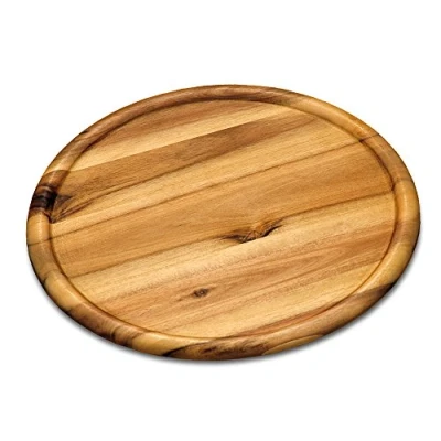 Obrázek KESPER 28462 talíř na pizzu 32 cm z akátového dřeva certifikovaného FSC / dřevěný talíř/podložka pizzu/dřevěný pizzu/dřevěné nádobí
