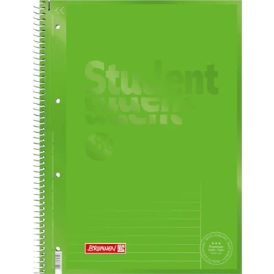Obrázek Brunnen 1067925152 poznámkový blok / školní Student (A4 linkovaný, linkování 25, 90 g/m², 80 listů) kiwi zelený