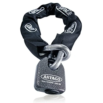 Obrázek Artago 68T150 Motorrad Kettenschloss, Doppelfunktion, Maximale Sicherheit Bunker Selection, Homologiert Sold Secure Gold, ø15