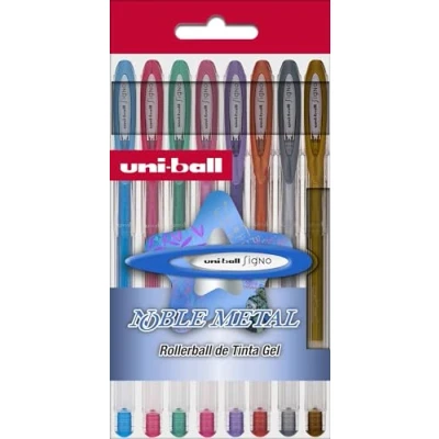 Obrázek UNI BALL UM1208CNM Pack 8 Roller UM 120 Metal Sortiment
