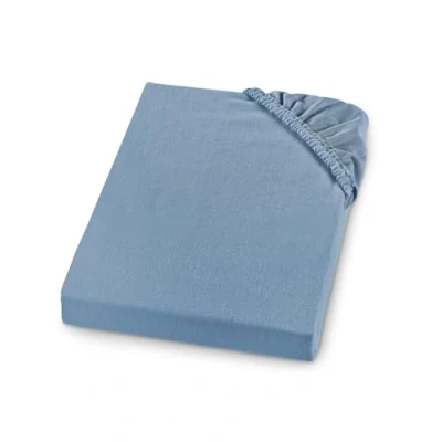 Obrázek sleepling Biber napínací prostěradlo, prostěradla Feinbiber, Made in Germany, 100% bavlna, matrace do výšky 23 cm, gumička kolem dokola, Ökotex, lze prát na 60 stupňů, 90 x 200, světle modrá