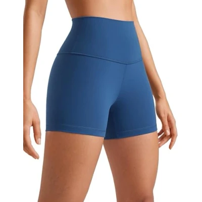 Obrázek CRZ YOGA Butterluxe dámské cyklistické kalhoty krátké sportovní s vysokým pasem jóga letní šortky běžecké fitness 6. 3/10/15/20 cm, francouzského námořnictva, 40
