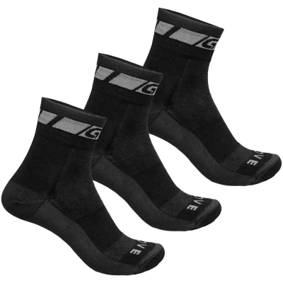 Obrázek Grip Grab3PACK Merino Regular Cut černá S 3PACK Velikost