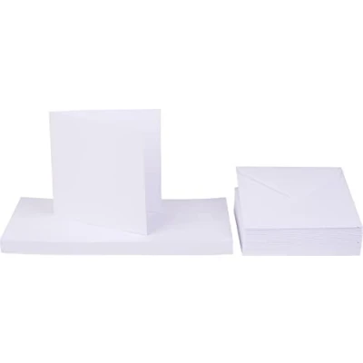 Obrázek Crafts UK 50 karty a dopisních obálek, 12,7 x cm, bílá