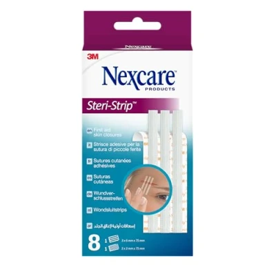 Obrázek Nexcare Steri Strip pásky na uzavření ran, tříděné, 8 ks (balení 1 ks)