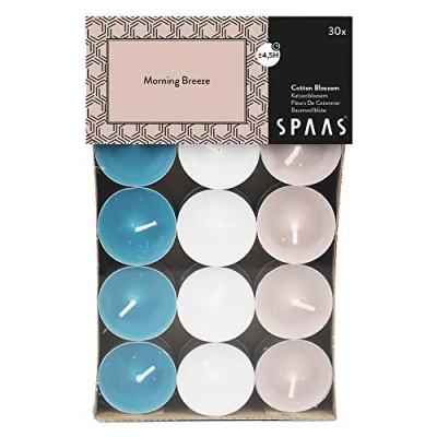 Obrázek SPAAS 30 Duft Teelichter Farben sortiert, ± 4,5 Stunden Morning Breeze