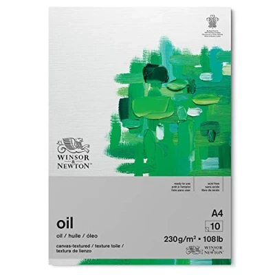 Obrázek Winsor &amp; Newton 6532006 Ölmalpapier im Block 10 Blatt DIN A4, 230g/m², Säurefrei, ohne optische Aufheller, Alterungsbeständig für Ölfarben, Ölpastelle und andere schwere Farbaufträge, Weiß
