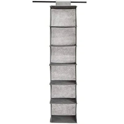 Obrázek Amazon Basics Závěsné uložení pro skříňku nástěnnou skříňku, 6 regálů, šedá, 22D x 29 W 23 H cm