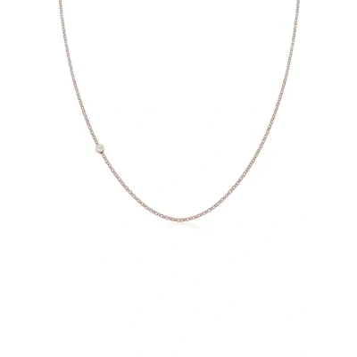 Obrázek Elli Dámský řetízek bez přívěsku Řetízek Basic Diamant Růžové pozlacené stříbro 925 0,03 karátů, Fazetový brus,