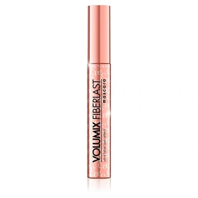 Obrázek Eveline Cosmetics Volumix Fiberlast řasenka prodlužující a objemující s jedinečným silikonovým kartáčem pro dech beroucí řasy balení z růžového zlata 10 ml