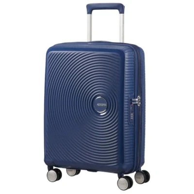 Obrázek American Tourister Soundbox příruční zavazadlo Spinner S možností rozšíření, Modrá (Midnight Navy), (55 cm 41 L)