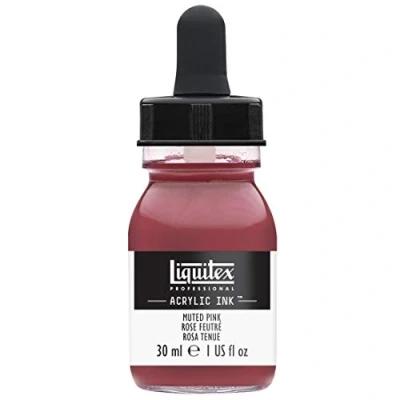 Obrázek Liquitex 4260504 tekuté profesionální akrylové barvy inkoust, tuš, 30 ml, vysoce pigmentovaná airbrush barva, tlumená růžová