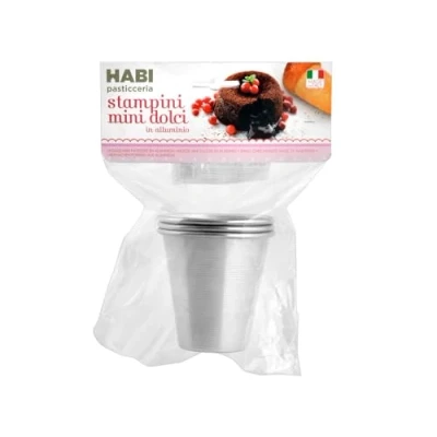 Obrázek Habi ART173 balení 3 tvary BABA AU Rhum, 7 x 8 cm, hliník, stříbrná, jednotky