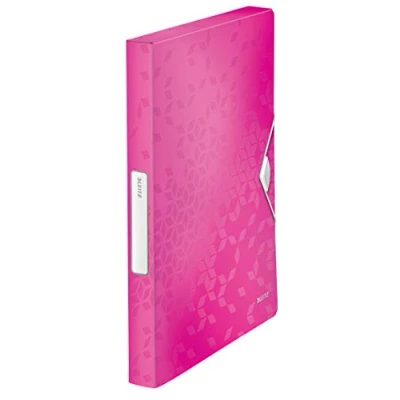 Obrázek Leitz 46290023 odkládací box WOW, A4, PP, 30 mm, růžový metalický