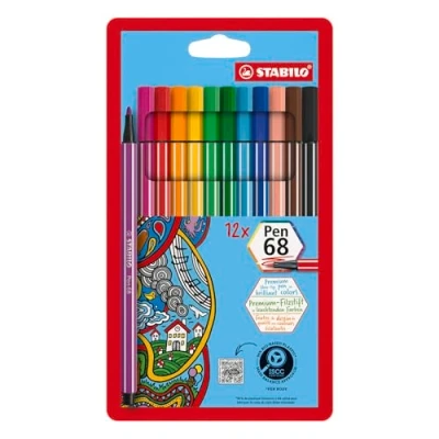 Obrázek Premium plstěné pero STABILO Pen 68 12 balení s různými barvami