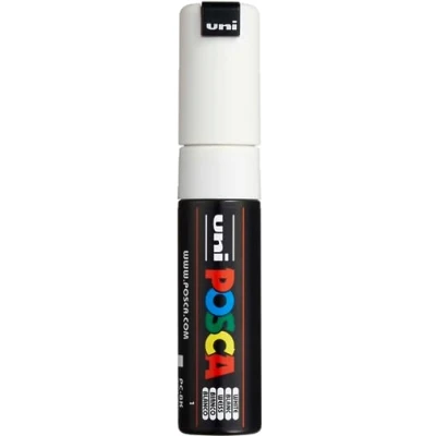 Obrázek Uni ball 182601 zvýrazňovač POSCA s širokým klínovým hrotem, PC 8K, bílý, 1 kus