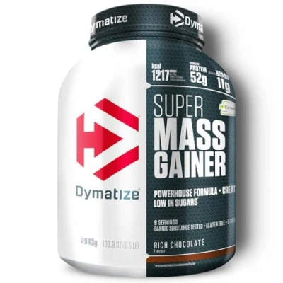 Obrázek Dymatize Super Mass Gainer Rich Chocolate 2943 g Weight prášek + sacharidy, kreatin, BCAA a kasein