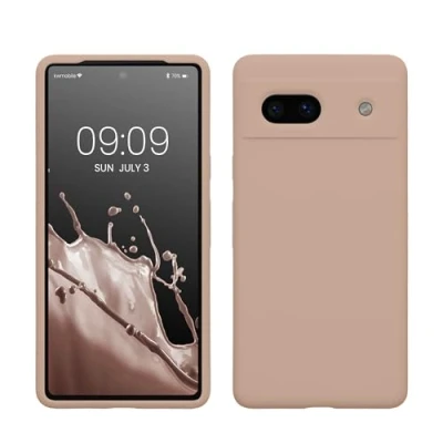 Obrázek kwmobile pouzdro kompatibilní s Google Pixel 7a silikonové na mobil měkký povrch bezdrátové nabíjení matná starorůžová