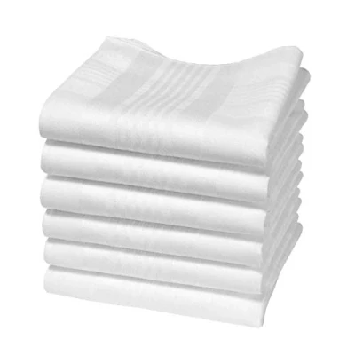 Obrázek Hankiss Kapesníky z bio bavlny bílé model Ice velikost 43 cm x 6 kusů 100% bavlna s certifikací GOTS,