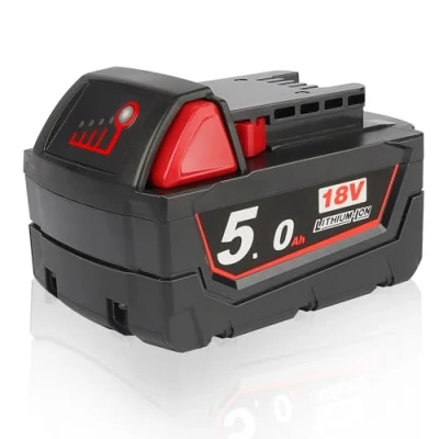 Obrázek Waitley Náhradní baterie 18 V 5000 mAh Li ion pro Milwaukee M18 M18B 48 11 1850 1852 1820 1860 1828 10..