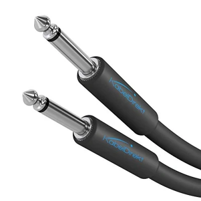 Obrázek KabelDirekt 6,3 mm kabel jack, instrumentální kabel, na kytaru 5 m (mono audio s konektorem jack pro elektrickou kytaru, basovou klávesnici/syntetizátor, připojení k
