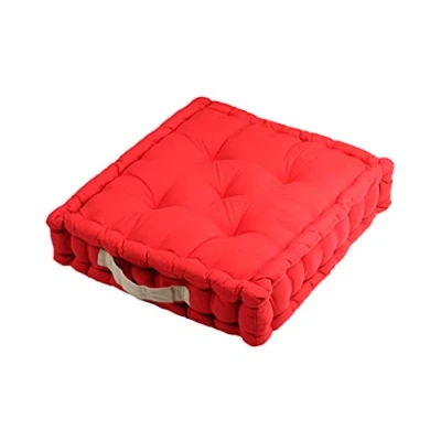 Obrázek Stof Bodenkissen, Größe 45 x 50 cm, 100% Baumwolle, Farbe: Rot, Modell Duo, ideale Dicke, bequem und elegant, angenehm zu berühren