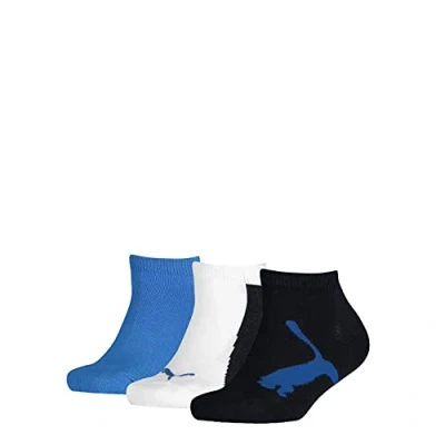 Obrázek PUMA Unisex dětské ponožky do tenisek (3 ks v balení), námořnická modrá / bílá strong