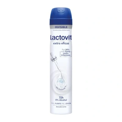 Obrázek Lactovit Extra wirksames Deodorant mit Mikrokapseln Protect, 0% Alkohol, Anti Irritationen und Wirksamkeit 48H, die Ambration kann variieren