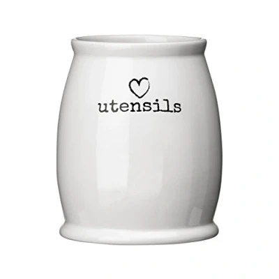 Obrázek Premier Housewares Charm Utensil Jar, White by Housewares, V 14 x Š 12 D12 cm