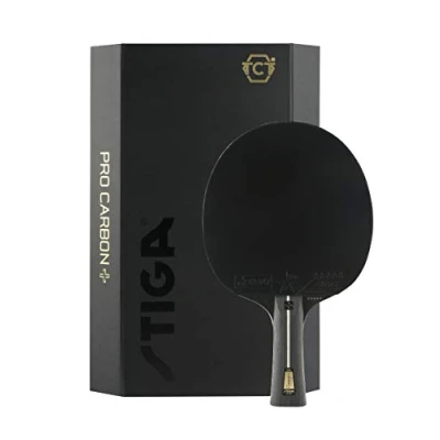 Obrázek STIGA pro Carbon + Profi pálka na stolní tenis útočné hráče, ITTF schválená s technologií Touch rychlost a přesnost černá/červená