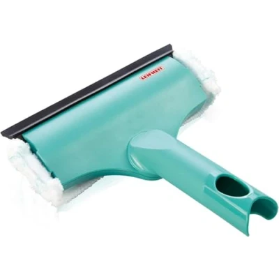 Obrázek Leifheit Stěrač oken a rámu Cleaner s šířka stírání 21 cm, obklopeným potahem, čistič se stahovacím okrajem pohyblivým kloubem, stahovák pro okna okenní rámy, zacvakávacím systémem