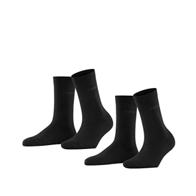 Obrázek Dámské ponožky FALKE Uni 2 Pack 80% bavlna, páry, černá (černá 3000), velikost: 39 42