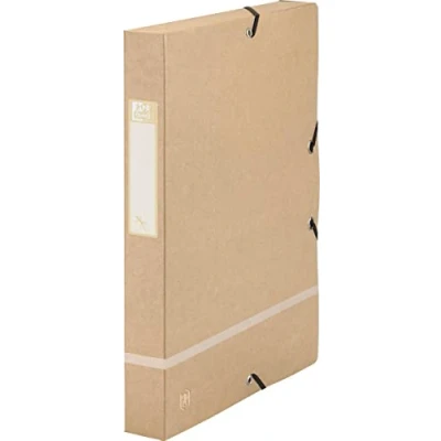 Obrázek Oxford 100200413 Sammelbox Touareg in beige 10er Pack für DIN A4 Formate aus recyclefähigem TCF Papier Heft Sammler Box Archiv fürs Büro und die mobile Organisation