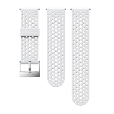 Obrázek Suunto Ersatz Uhrenarmband, für alle Spartan Sport WRH und 9 Uhren, Silikon, Länge: 22,9 cm, Stegbreite: 24 mm, Weiß/Silber, Inkl. Stifte zur Montage, SS050224000
