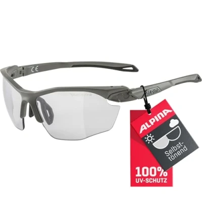 Obrázek ALPINA TWIST FIVE HR V samotónní, odolné proti prasknutí &amp; brýle na sport jízdní kola s 100% UV ochranou pro dospělé, moon grey matné, One Size, sportovní