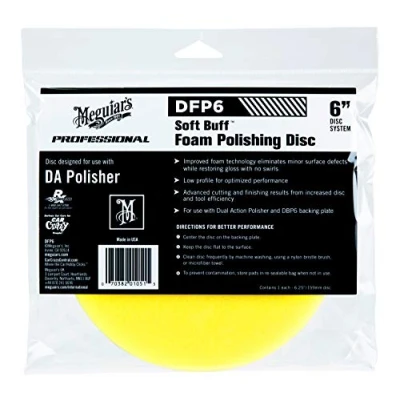 Obrázek Meguiar&#039;s DFP6 Soft Buff Foam Polishing Disc lešticí podložka, stupeň tvrdosti: střední, 6&#039;&#039;