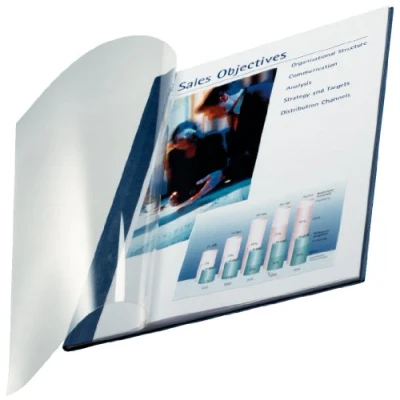 Obrázek Leitz 73980035 desky na knihu impressBIND, Soft Cover, A4, 3,5 mm, 10 kusů, modrá