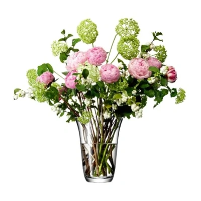 Obrázek LSA Flower otevřená kyticová váza, sklo, čirá, výška 23 cm