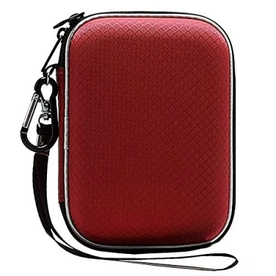 Obrázek Lacdo Externe Festplattentasche Hard Drive Case für Western Digital WD Elements/WD My Passport Ultra/Seagate Game Portable 2.5 Zoll HDD 500GB 1TB 2TB 3TB 4TB 5TB Schutzhülle Stoßfest, Rot