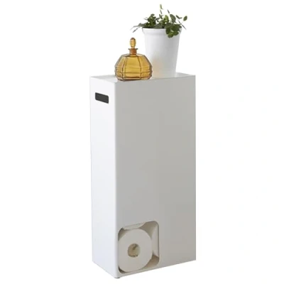 Obrázek Yamazaki 3455 TOWER Toilettenpapierspender, weiß, Stahl, Minimalistisches Design, 23 x 12,5 48 cm (LxBxH)