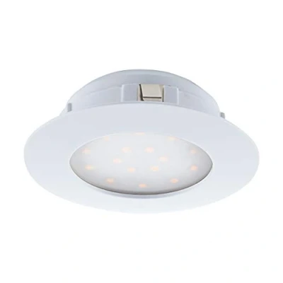 Obrázek EGLO vestavný LED reflektor Pineda, bodové světlo z plastu, vestavné svítidlo v bílé, zářič plochý, Ø 10,2 cm