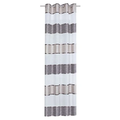 Obrázek Home fashion 1 závěs s očky příčný pásek, polyester, kámen, 245 x 140 cm