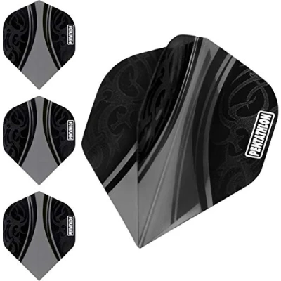 Obrázek abcdarts Unisex dospělí Pentathlon Tribal Dart Flights, černá, klasická