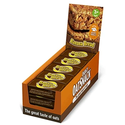 Obrázek Best Body Nutrition, Energy OatSnack tyčinka banánový pekáč ovesné vločky sacharidová tyčinka, ručně vyrobená, 15 x 70 g tyčinka/box (1050 g)